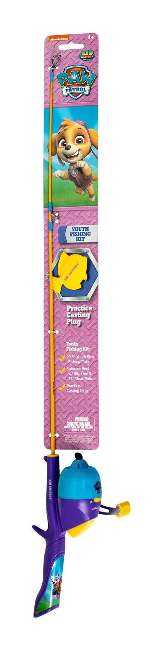 Canne et moulinet à lancer lourd Pat'Patrouille II, préembobiné, 29,5 po Front_Flat