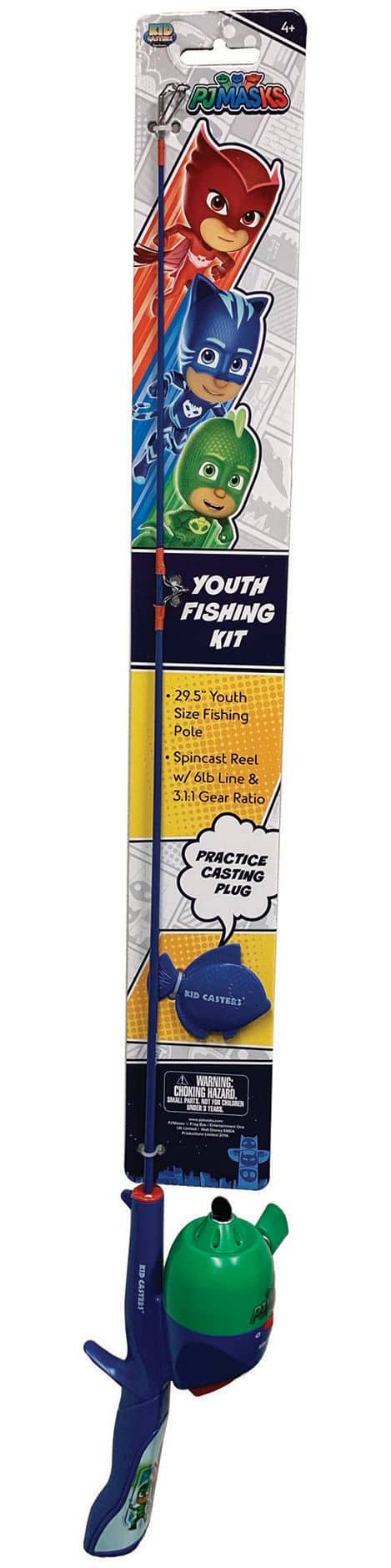 PJ Kids Spincast Fishing Rod and Reel Combo, Pre-Spooled, 29.5-in