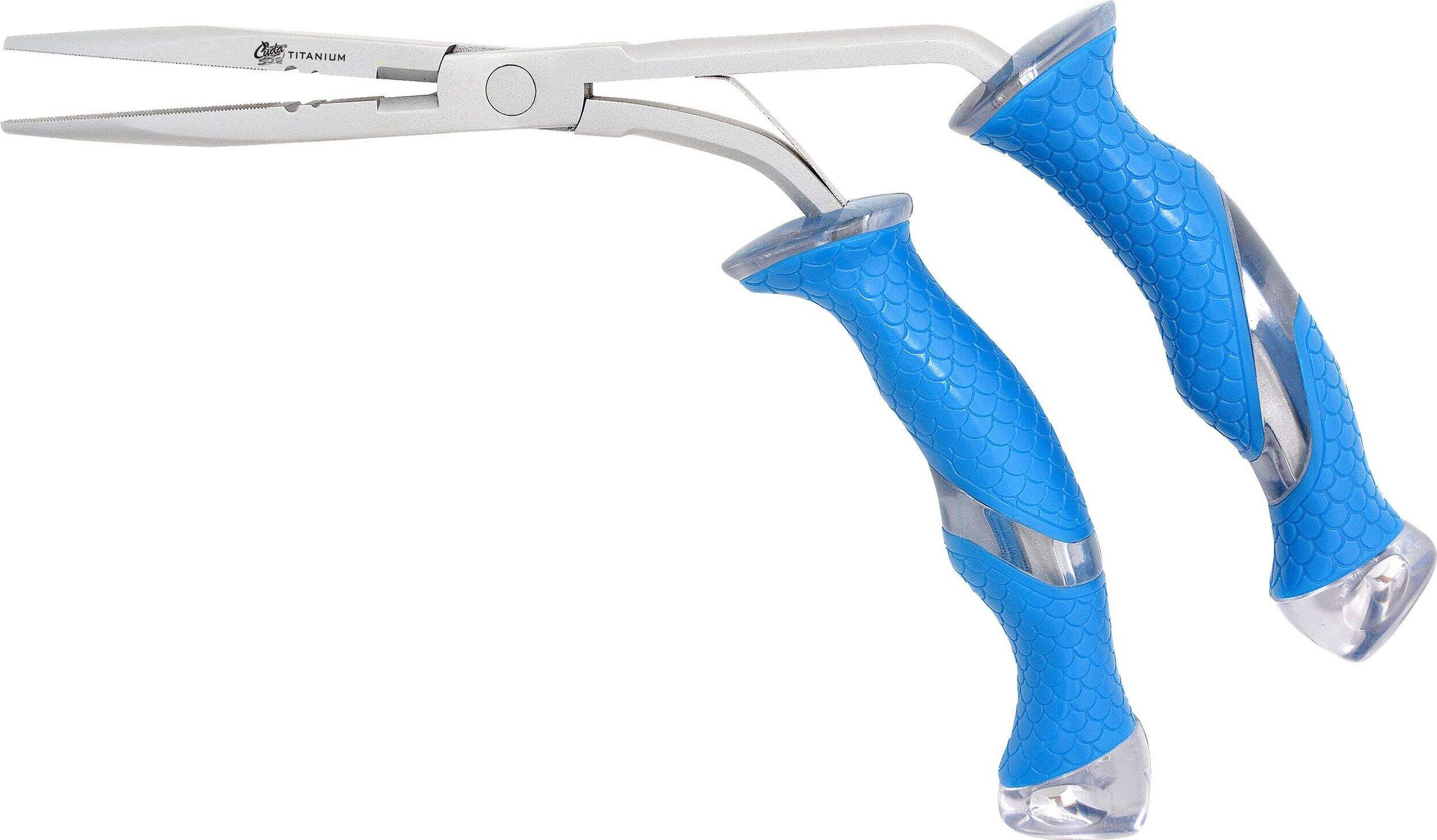 Cuda Titanium Bonded Stainless Steel Freshwater Pistol Grip Plier, Corrosion Resistant, 9-in, Blue Side_Left