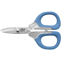 Cisaille à tresse large en titane lié Cuda, résistant à la corrosion, 5-1/2 po, bleu