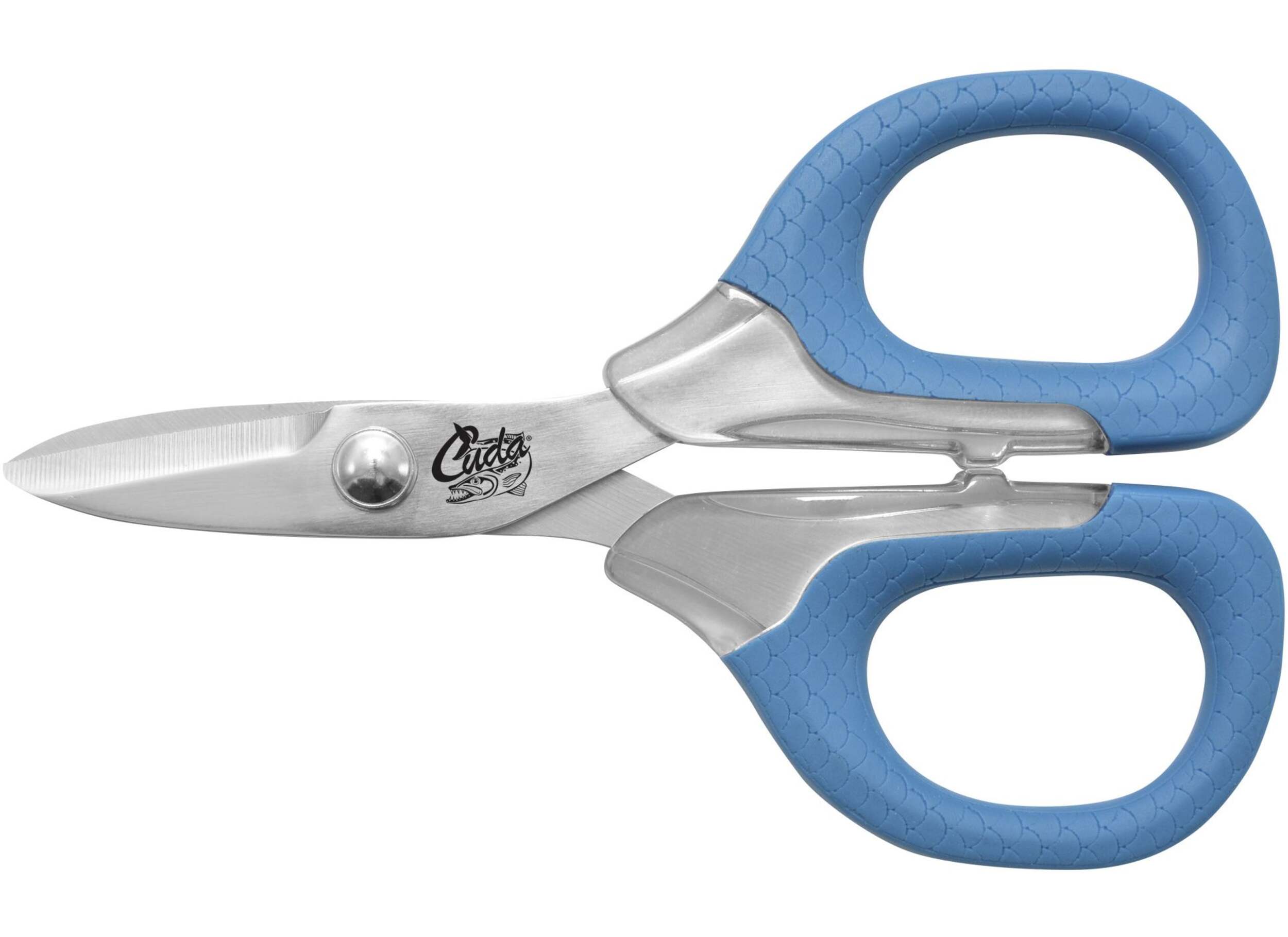 Cuda Titanium Bonded Large Braid Shear, Corrosion Resistant, 5.5-in, Blue Side_Left