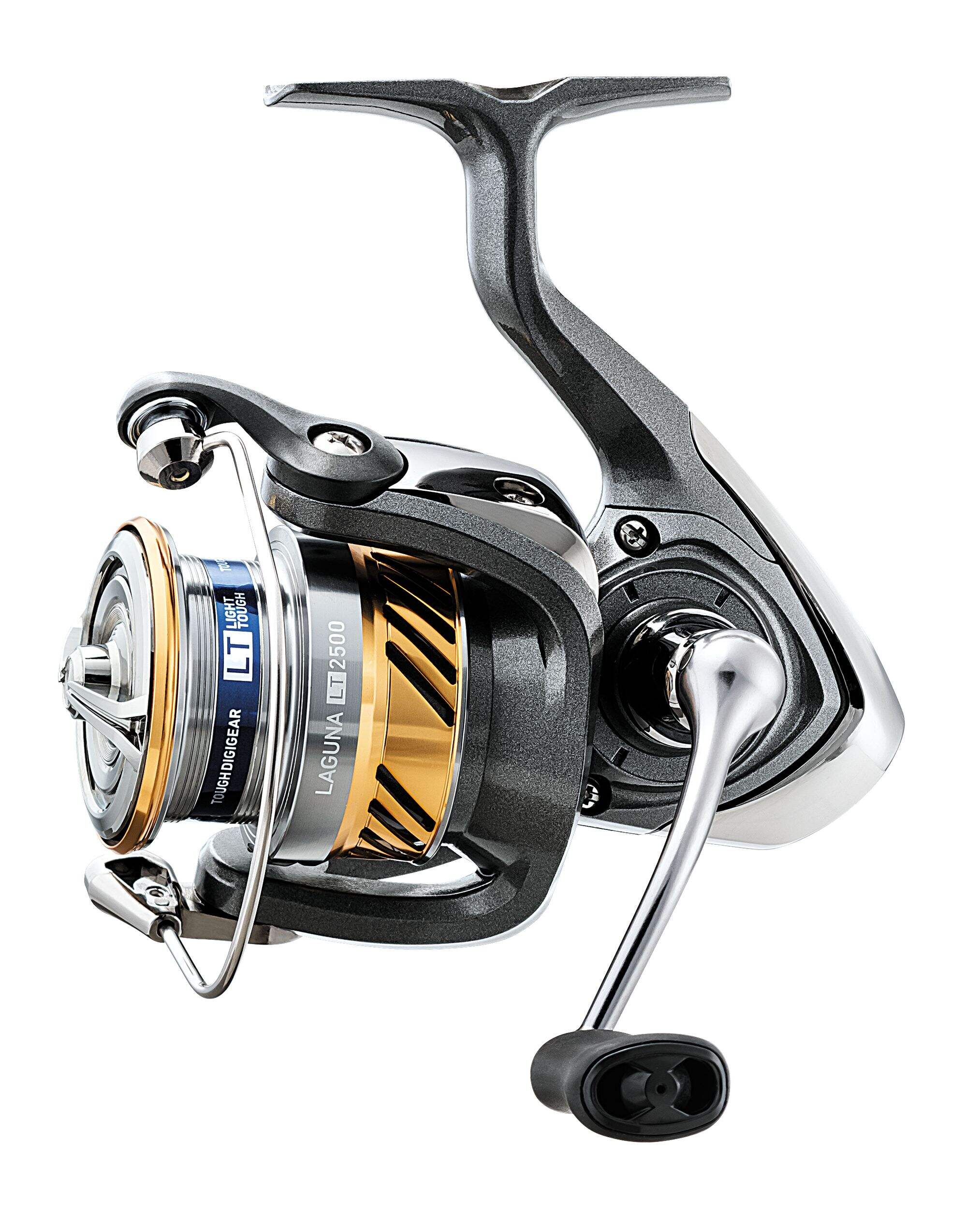 Moulinet à lancer léger à axe central Daiwa Laguna, réversible, 2500 Side_Left