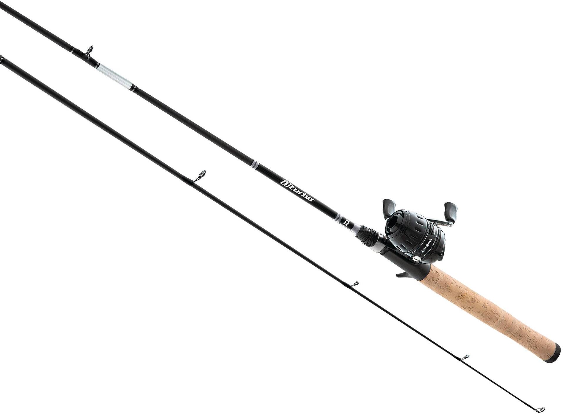 Daiwa D-Turbo DTE100 Spincast Fishing Rod and Reel Combo, Medium, Right  Hand, 6-ft