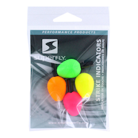 Indicateurs Superfly, forme de poire, flottant, paq. 4, choix de couleurs