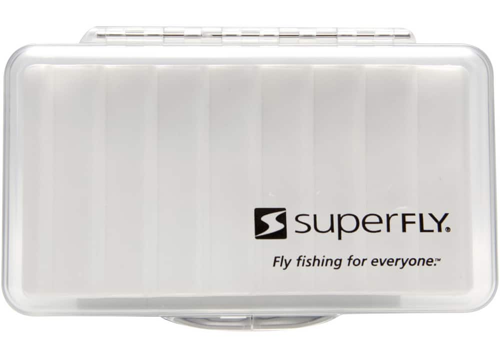 Superfly Plastic Ripple Fly Box, Medium, Clear