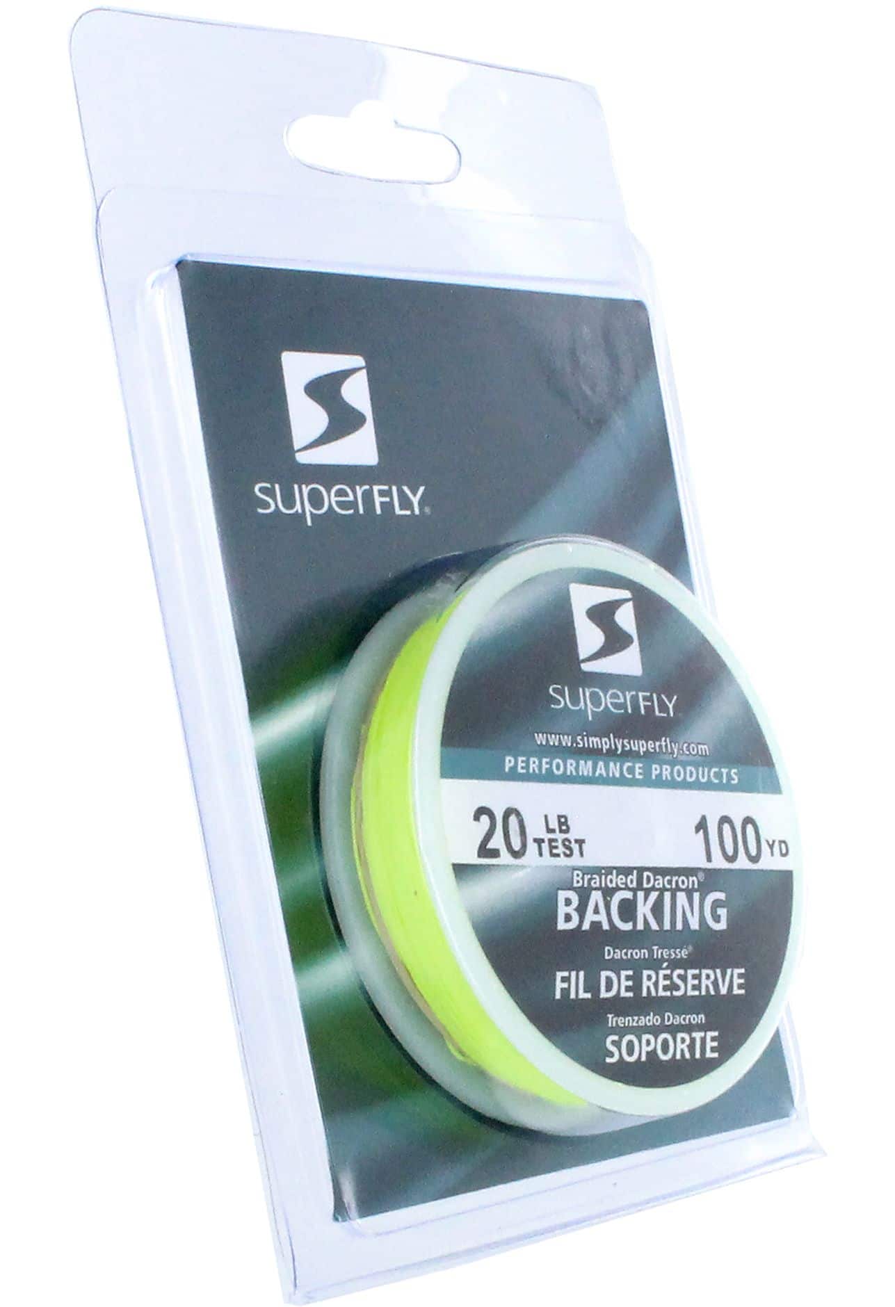 Superfly Braided Dacron® Fly Line Backing, Chartreuse, 20-lb