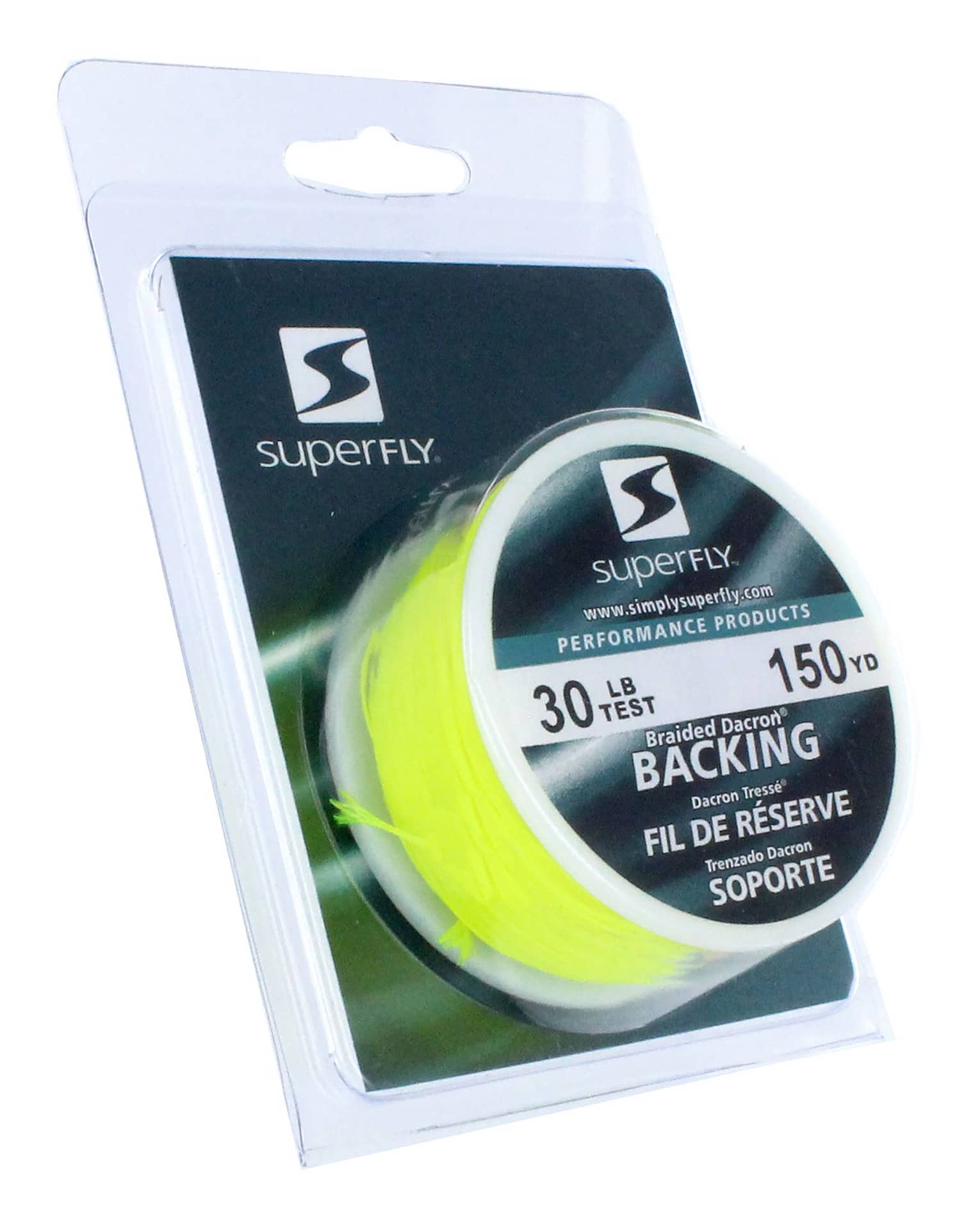 Superfly Braided Dacron® Fly Line Backing, Chartreuse, 30-lb