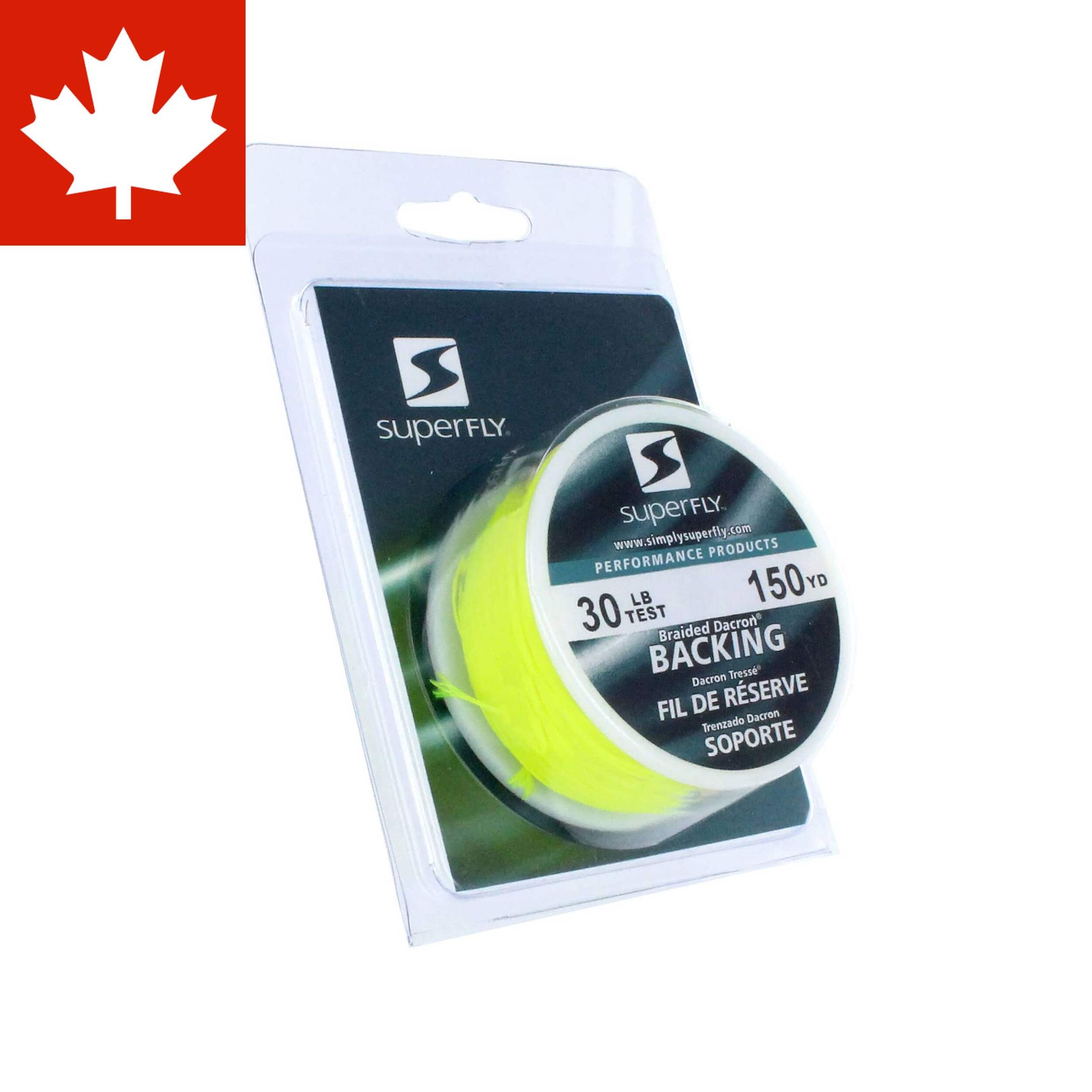 Superfly Braided Dacron® Fly Line Backing, Chartreuse, 30-lb Front_Three_Fourths_Angled_Left