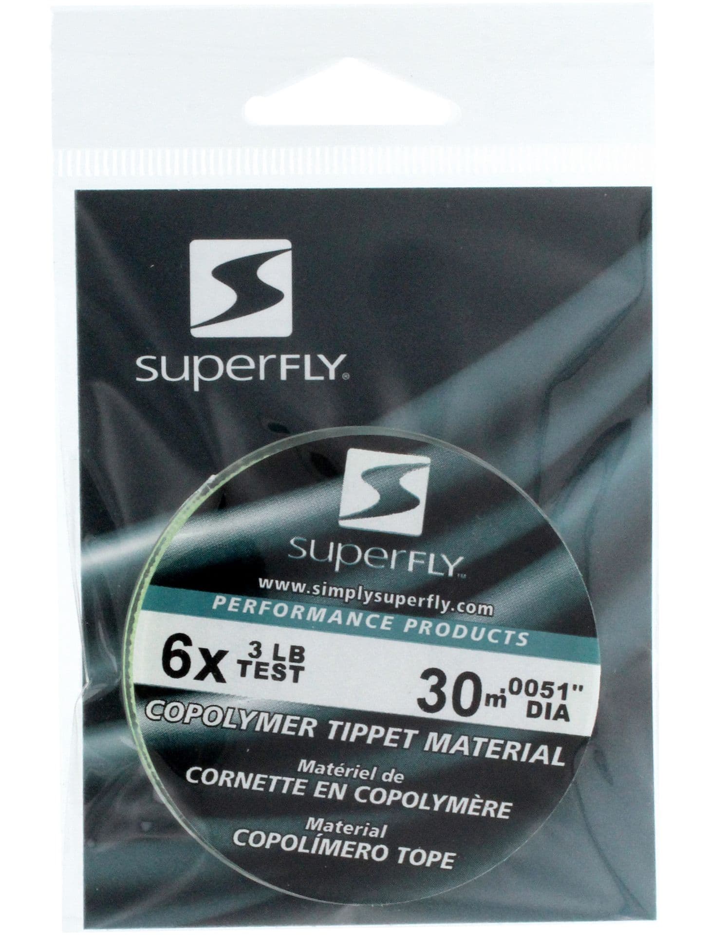 Superfly Copoly Tippet Material, Size 6, 3-lb Test
