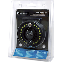 Moulinet de pêche à la mouche Superfly 4/5/6 avec ligne, préembobiné, réversible