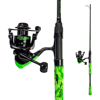 Lunkerhunt Sublime Spinning Fishing Rod and Reel Combo, Medium, Anti-Reverse, 6.8-ft