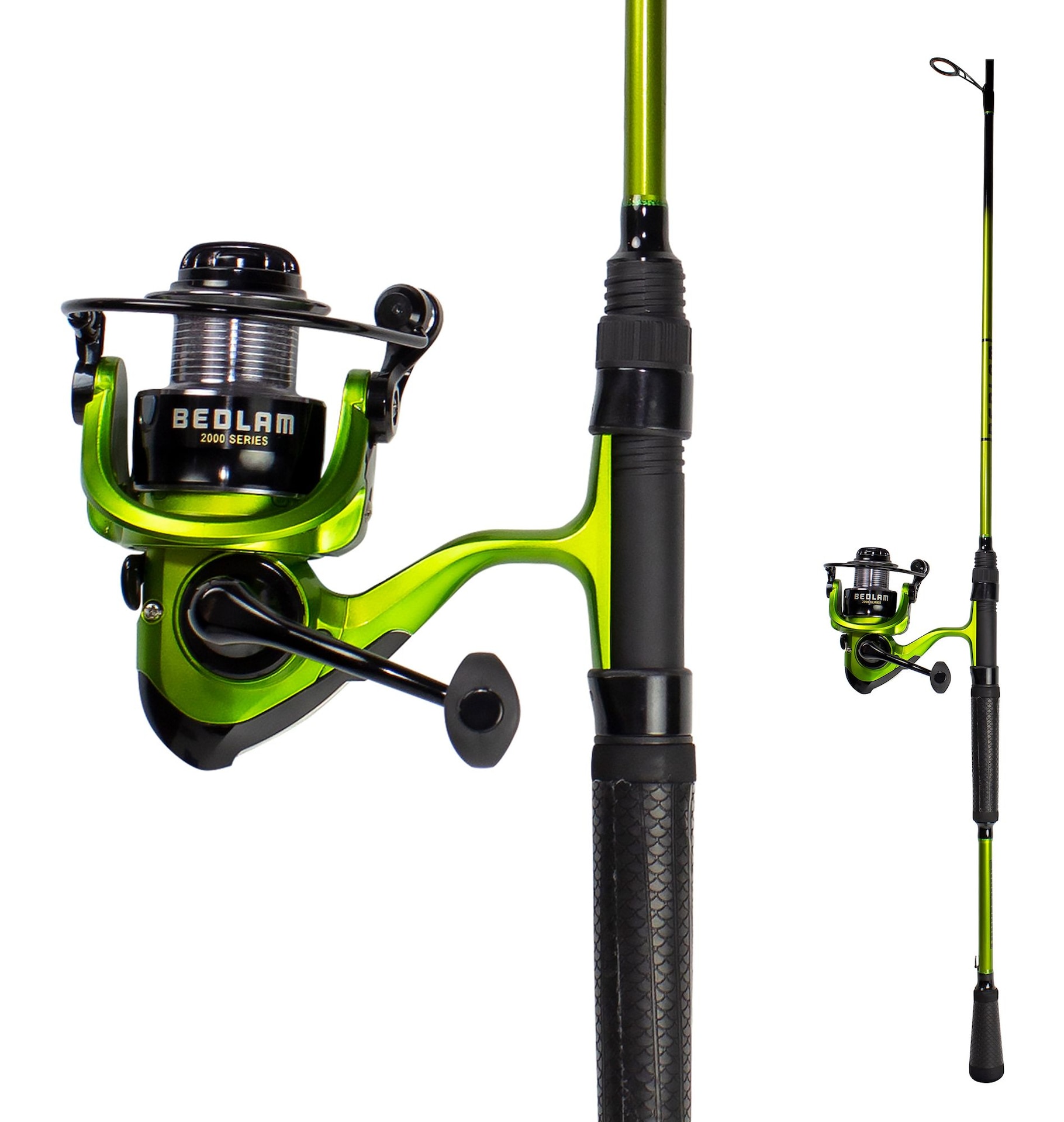 Lunkerhunt Bedlam Spinning Fishing Rod and Reel Combo, Medium, 6.8ft