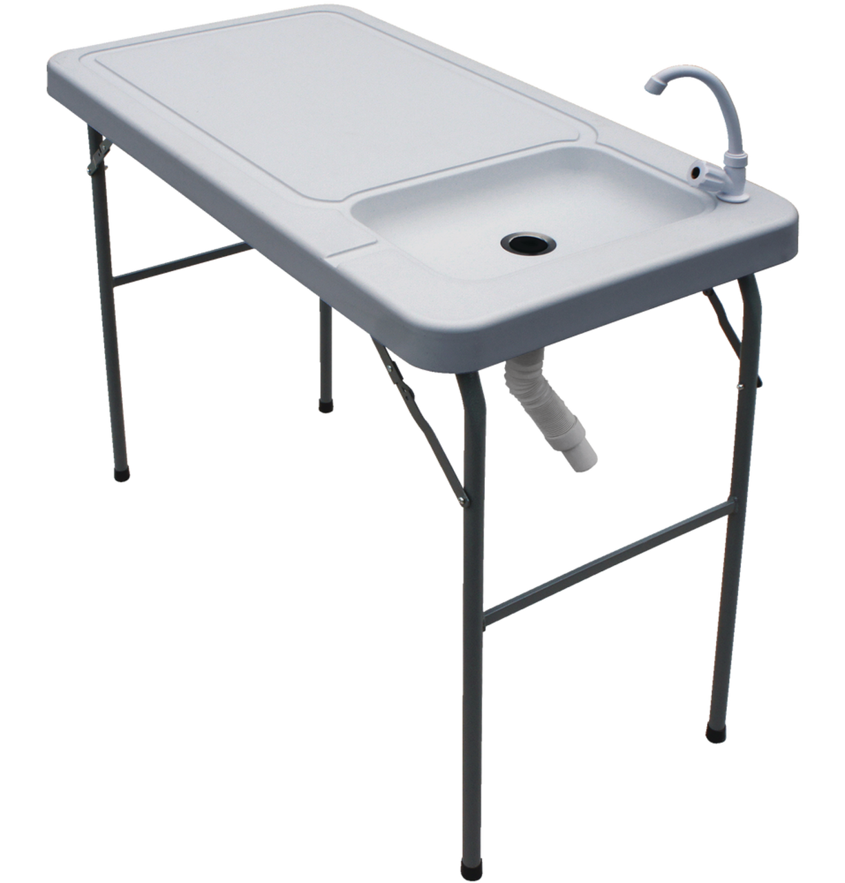 PDG Outdoor Portable Fish & Game Cleaning Table with Built-In Sink & Tap