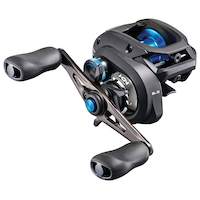 Shimano SLX DC 150 Baitcast & Casting Fishing Reel, Saltwater Applicable, Right Hand, 150 Front_Three_Fourths_Angled_Right