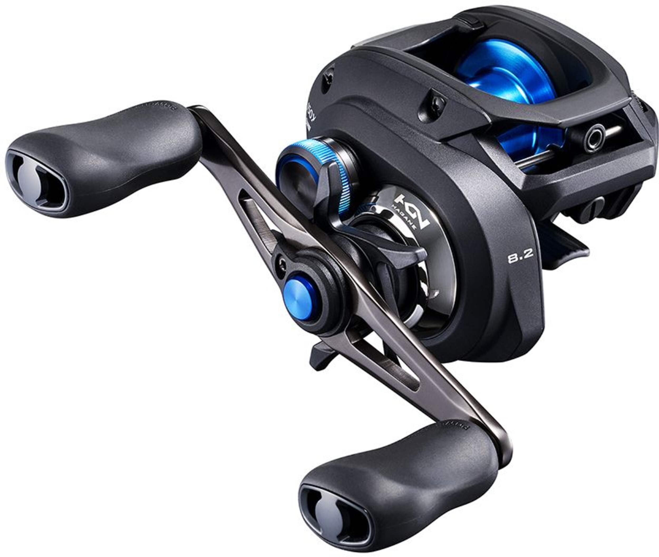 Shimano SLX DC 151 Baitcast & Casting Fishing Reel, Saltwater Applicable, Left Hand, 150 Front_Three_Fourths_Angled_Right