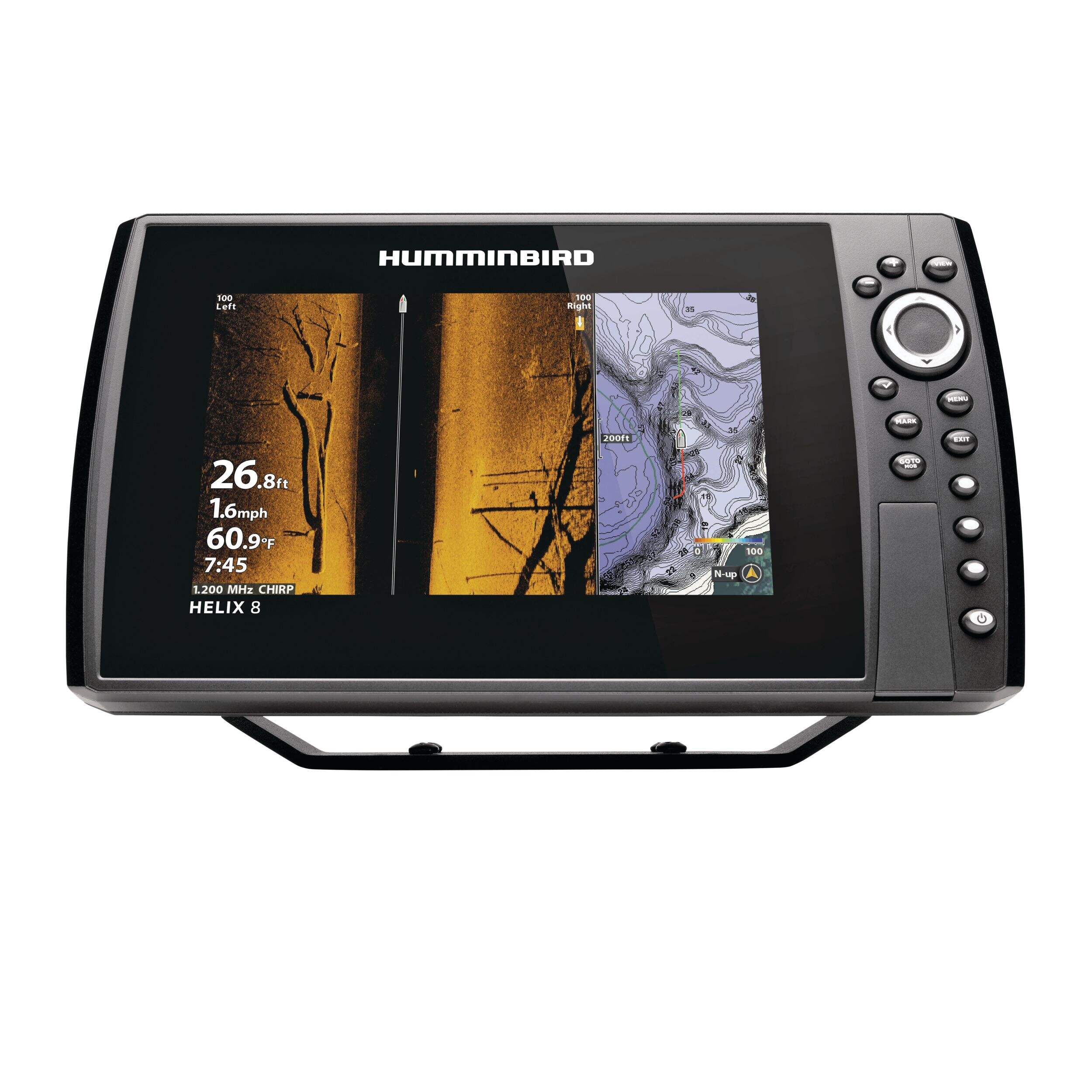 Humminbird Helix 8 CHIRP MEGA SI+ GPS G4 Fish Finder Front_Flat