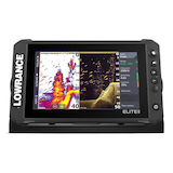 Ensemble pour pêche Lowrance Elite FS 9 avec IA, É.-U./Canada Front_Flat