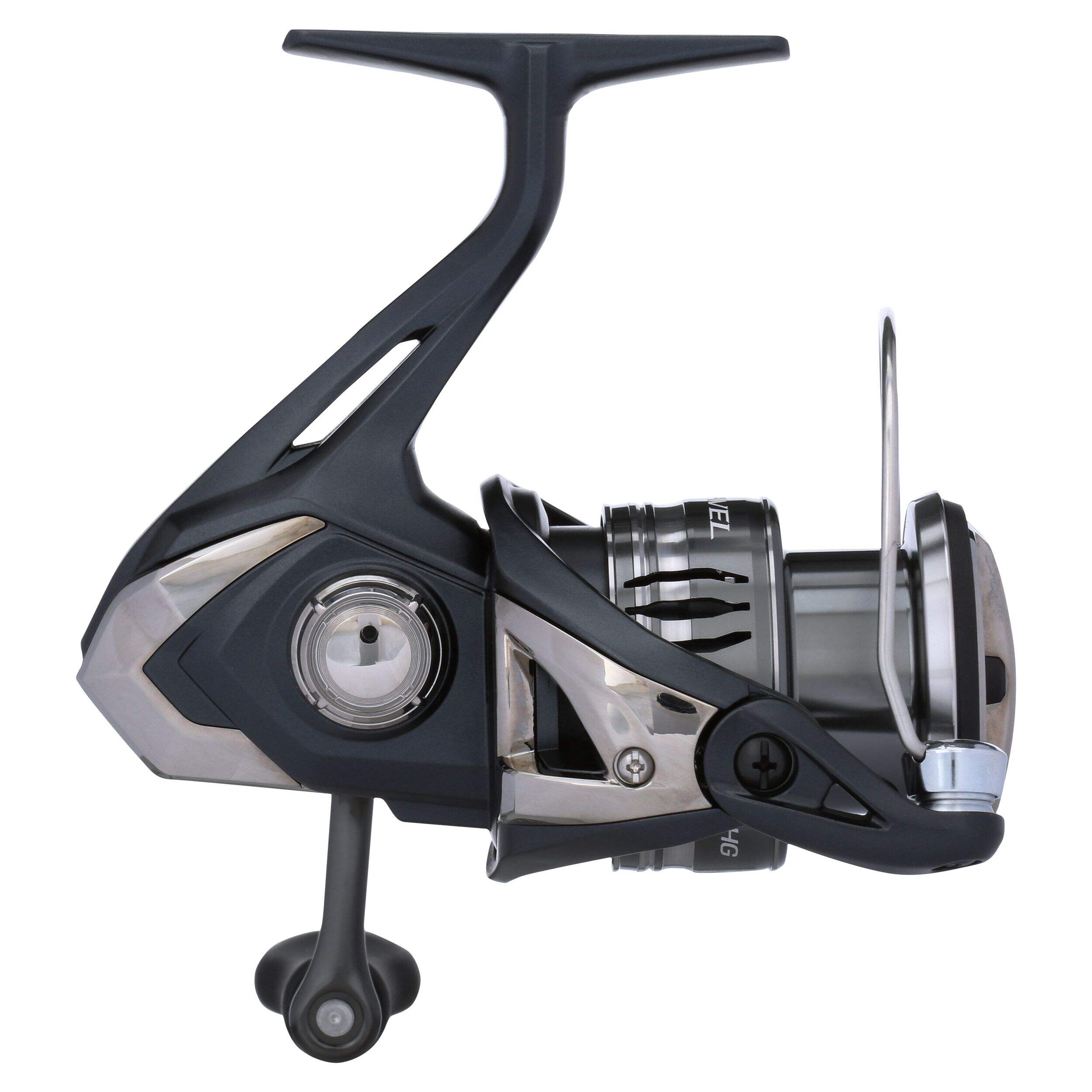 Shimano Miravel Spinning Fishing Reel with Silent Drive, 2500 HG Side_Right