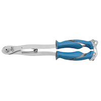 Coupe-hameçon en acier au carbone avec prise antidérapante Cuda, 10,5 po, bleu