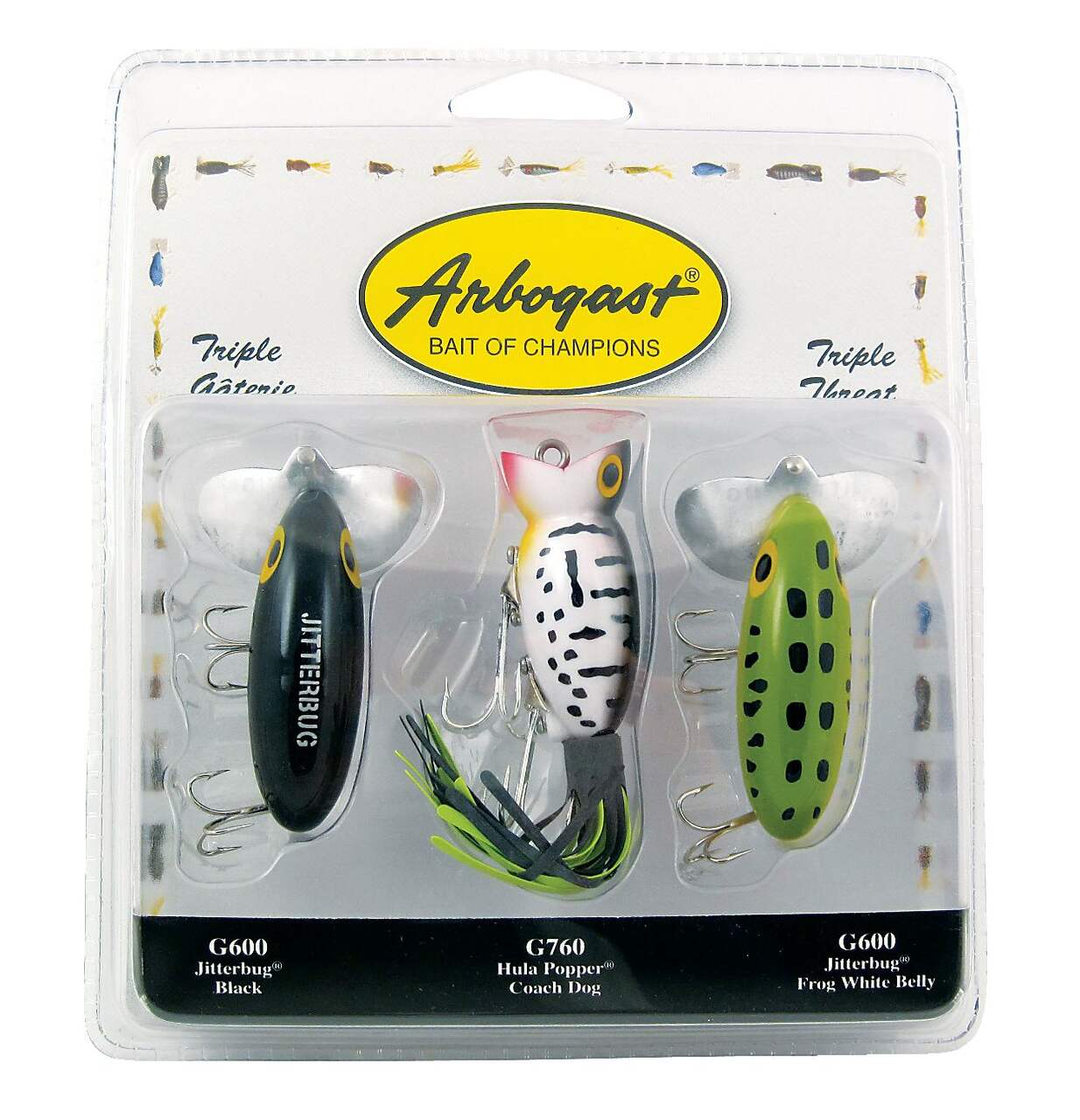 Arbogast Jointed Jitterbug Fishing Lure - Black - 3 1/2 in