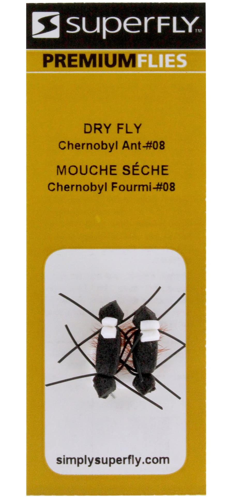 SuperFly Dry Fly, Chernobyl Ant, #08