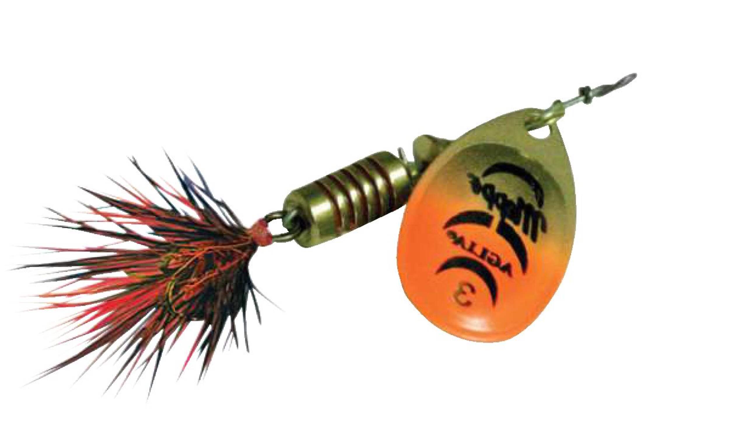 Mepps Aglia Lure, Gold/Orange Blade Side_Right