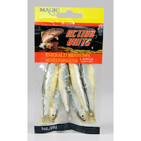 Magic Preserved Emerald Minnow Action Bait, Large Front_Flat