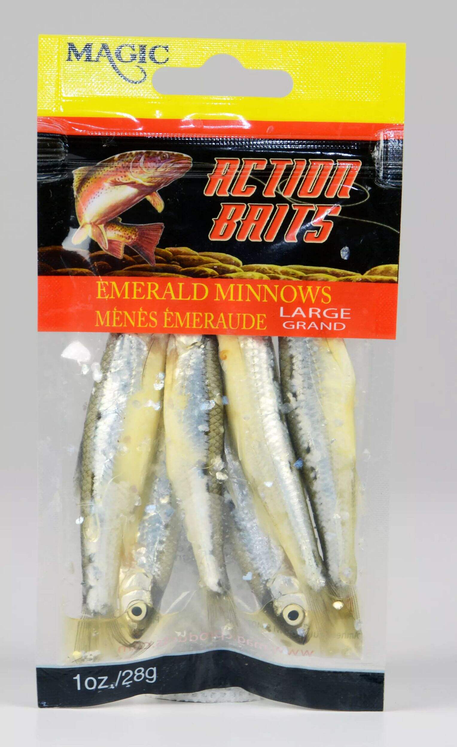Magic Preserved Emerald Minnow Action Bait, Large Front_Flat