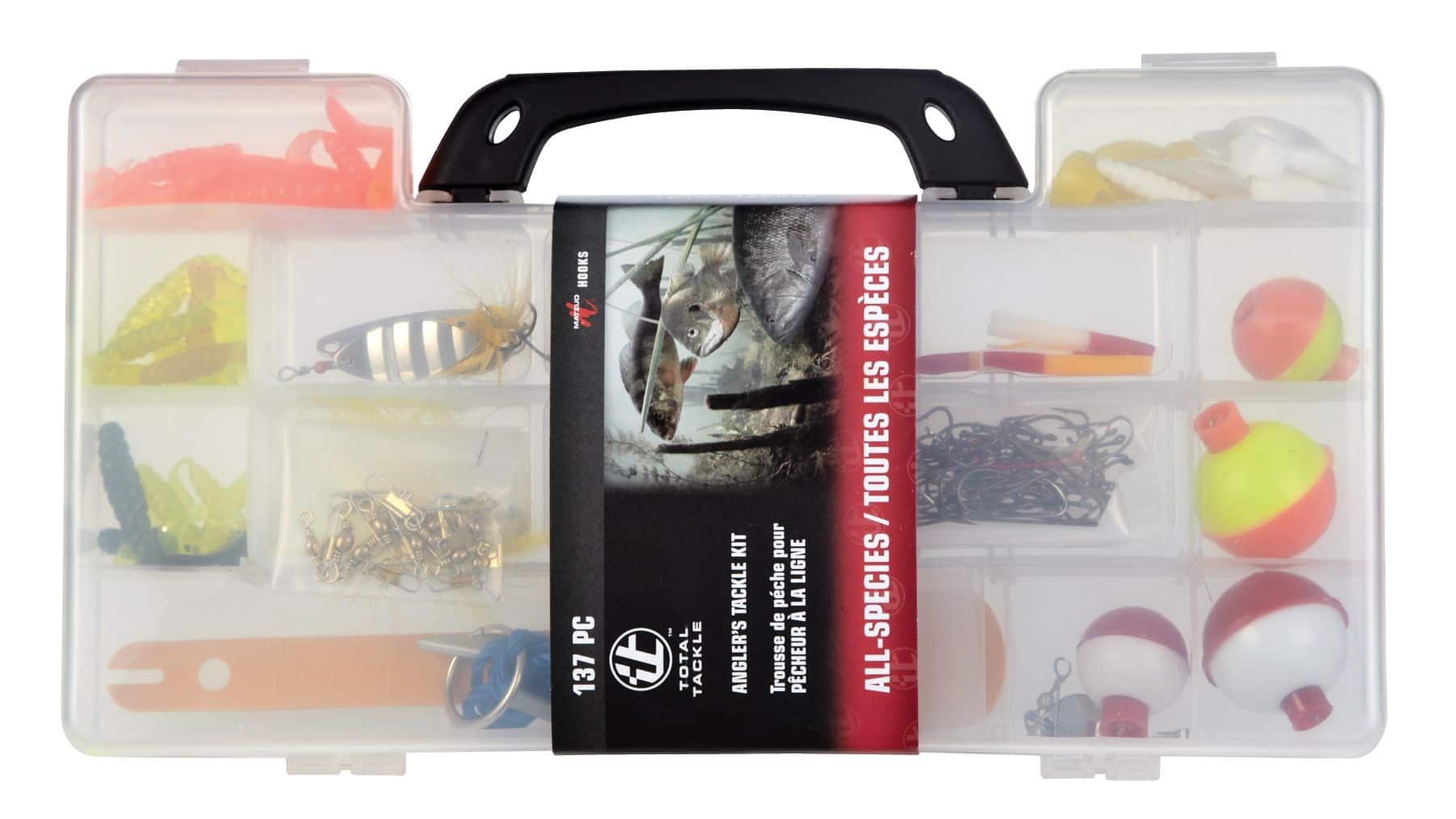Freshwater Fishing Kit Tackle Box with Tackle Included Pliers Lures  Spinners Spoon Bait Worms Jigs Hooks Starter Equipment Gifts & Gear to Fish  for
