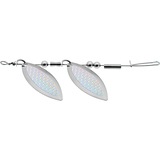 Gibbs Delta Single Willow Leaf Spinner Lure, Silver Hex, 1-in Side_Left