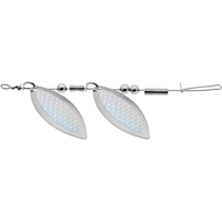 Gibbs Delta Single Willow Leaf Spinner Lure, Silver Hex, 1-in Side_Left