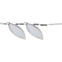 Gibbs Delta Single Willow Leaf Spinner Lure, Silver Hex, 1-1/4-in Side_Left