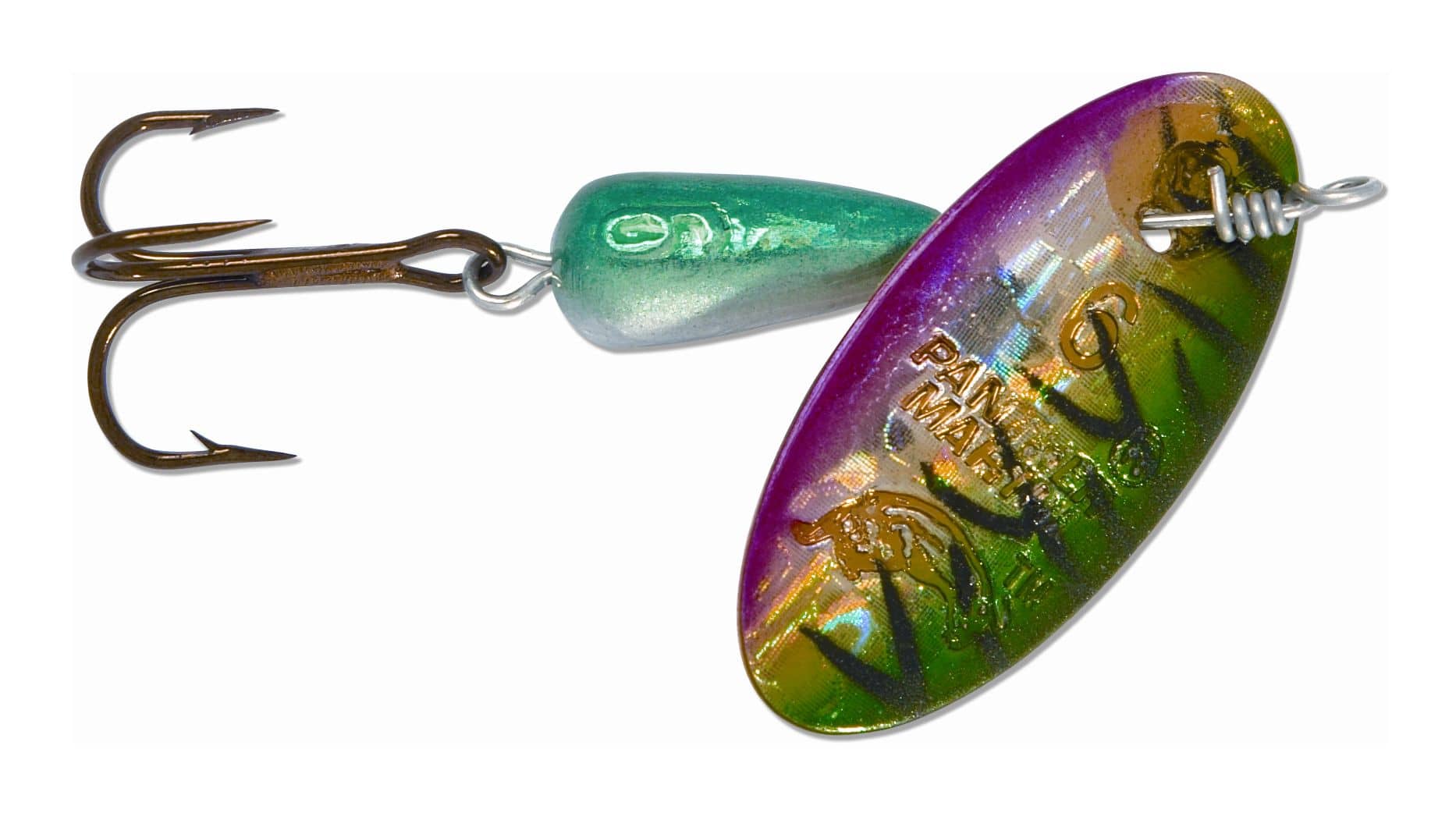 Panther Martin Holograph Series Spinner, Treble Hook #9, Tiger Green