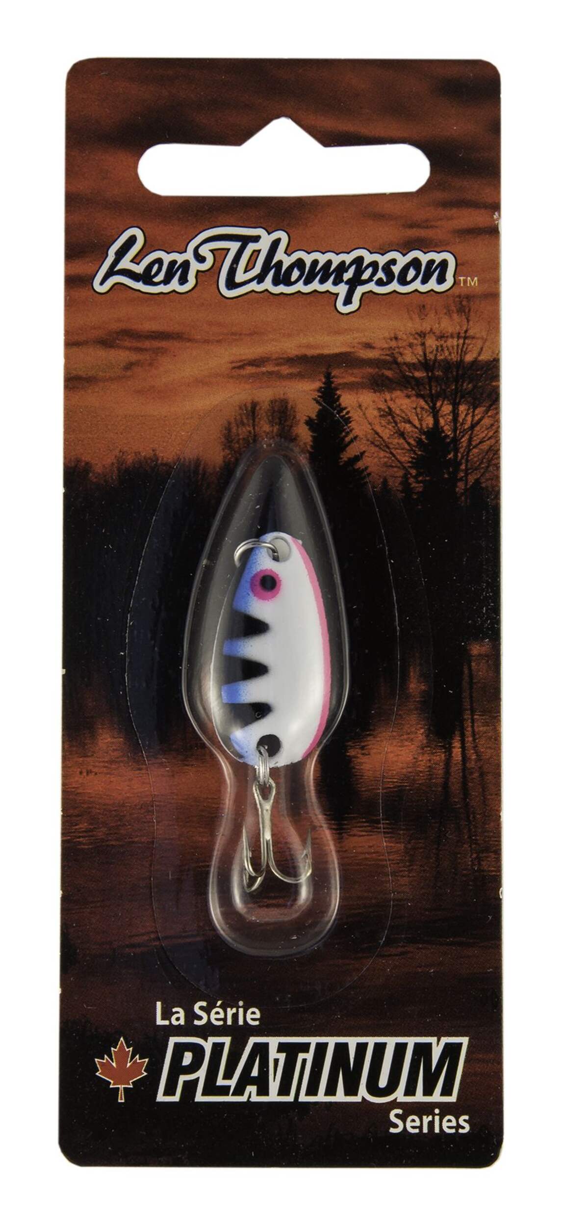 Len Thompson Platinum Series Spoon, Rainbow Trout, 1-in Front_Flat
