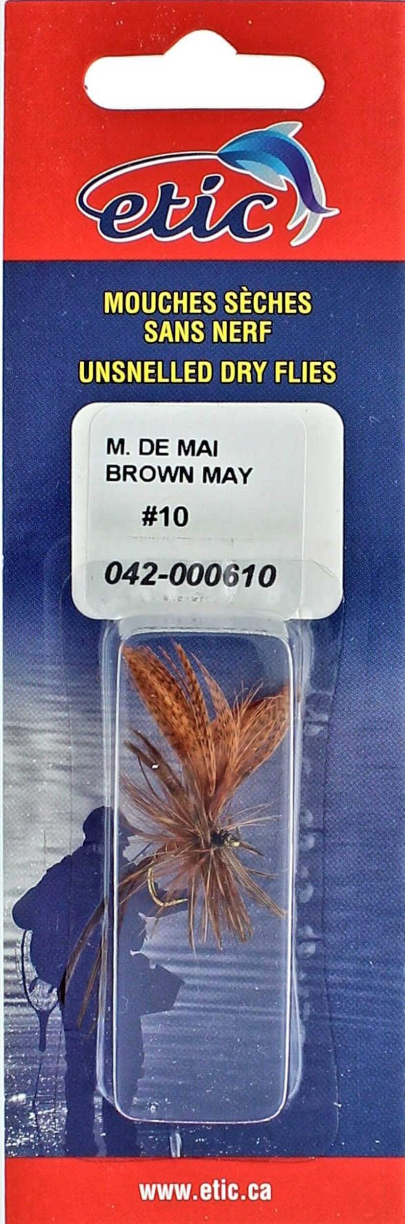 Mouche Etic non montée, Brown May, taille H10 Front_Flat