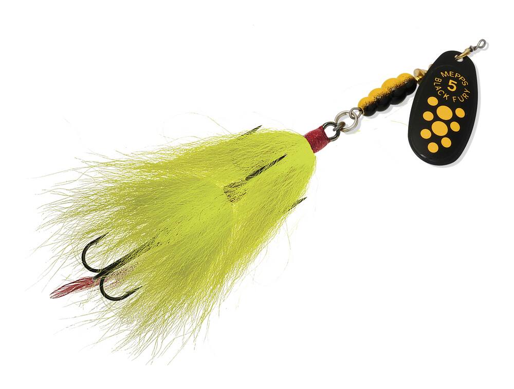 Mepps Aglia Tandem Lure, Black/Yellow Dot, 7/8-oz | Canadian Tire