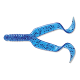 Leurre asticot Mister Twister Double Tail, bleu saphir, 4 po Side_Left
