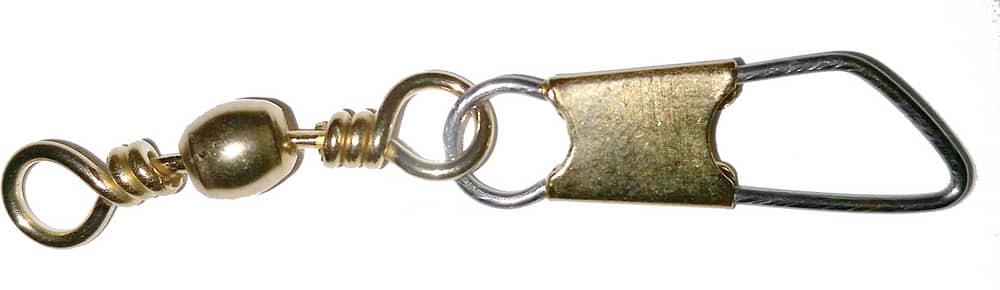 Mustad Barrel Swivel with Safety Snap, #10