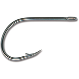 Mustad Big Gun Open Eye Siwash Hook, Black Nickel, #1/0 Side_Left