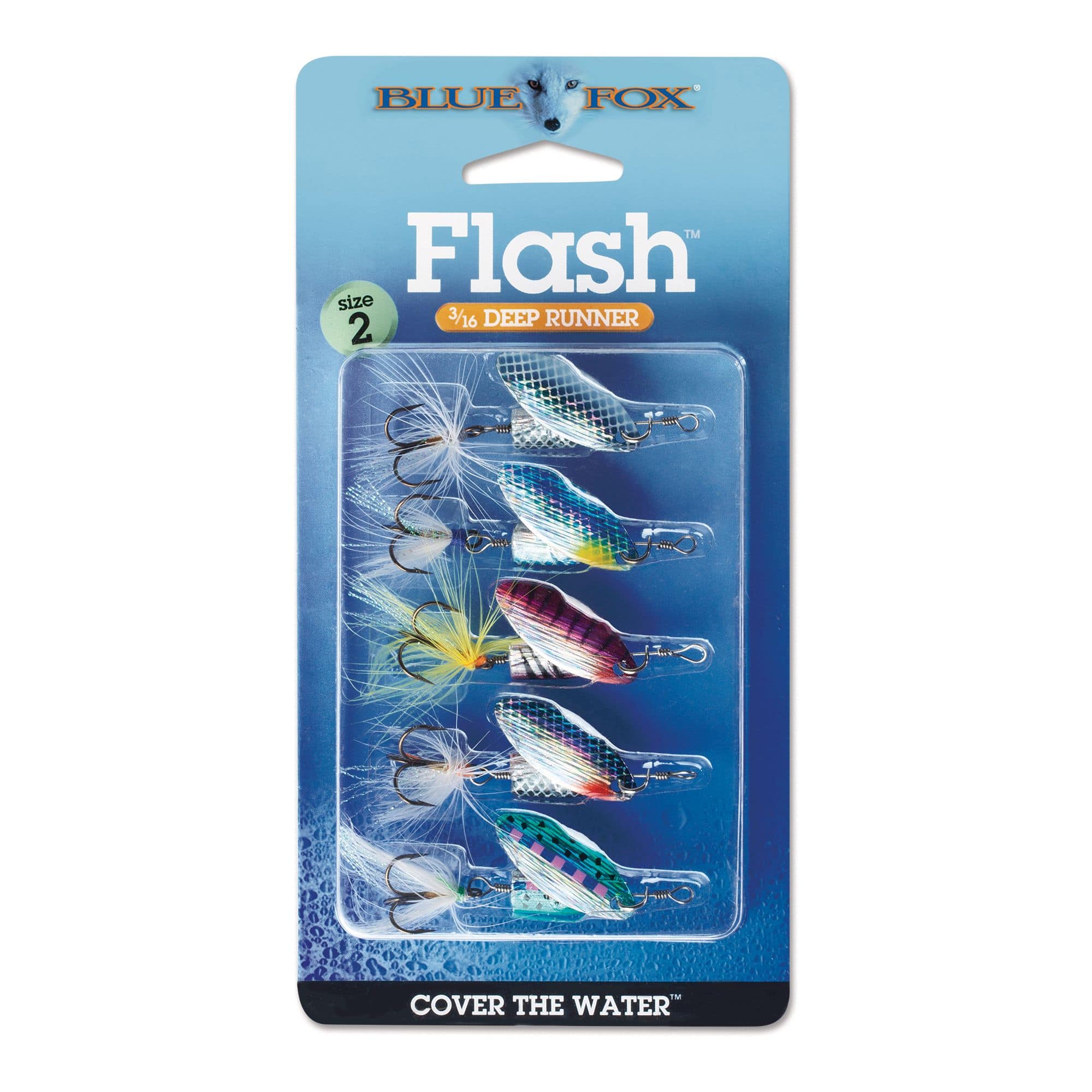 Blue Fox Flash Spinner Size 2 Kit 3/16oz Assorted Colors 5 Pcs