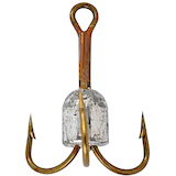 Danielson Weighted Snagging Treble Hook, Bronze, Size 8/0, 2-pk Front_Flat