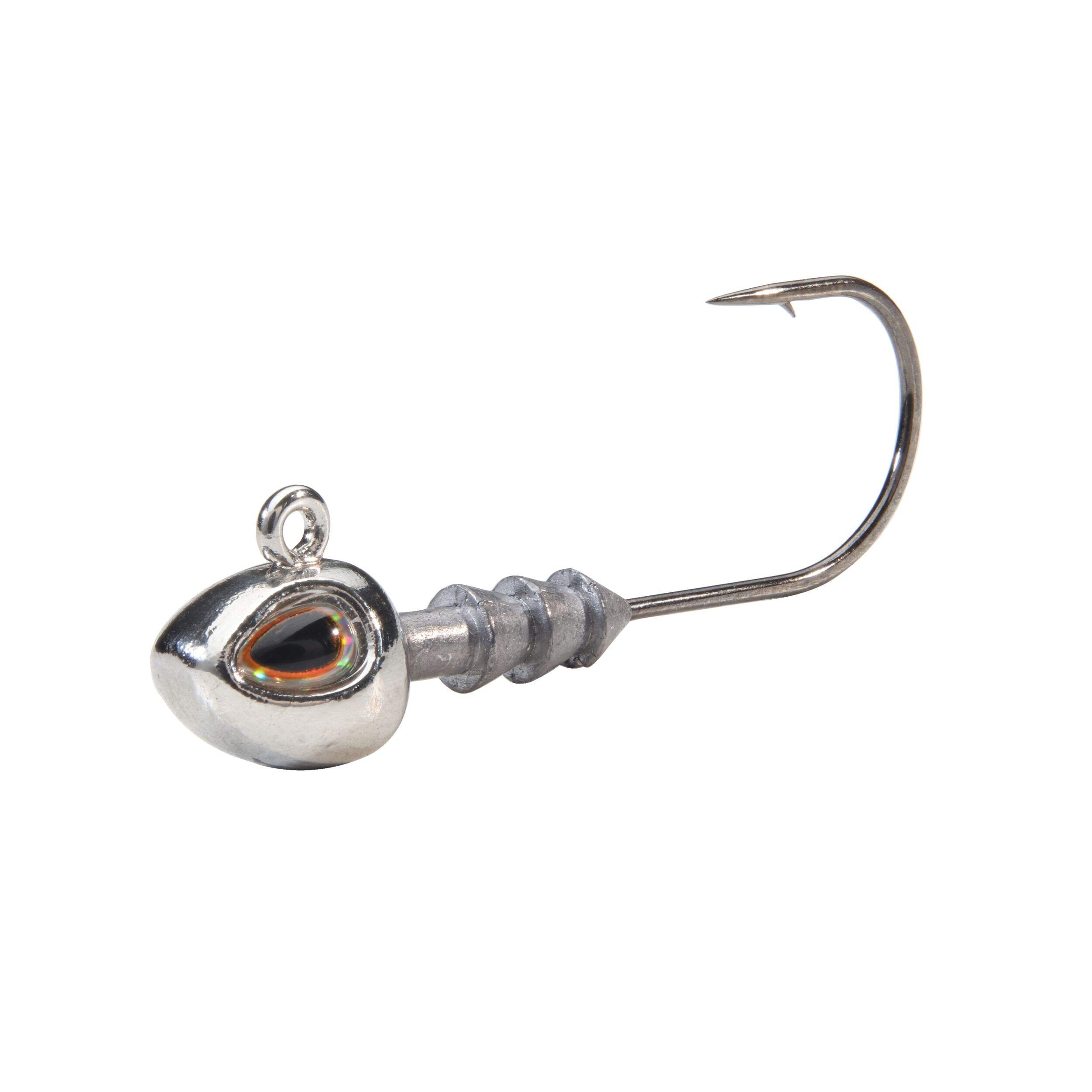 Berkley Fusion19™ Hybrid Jig Head, Size 2/0, Chrome, 1/4-oz Front_Three_Fourths_Angled_Left