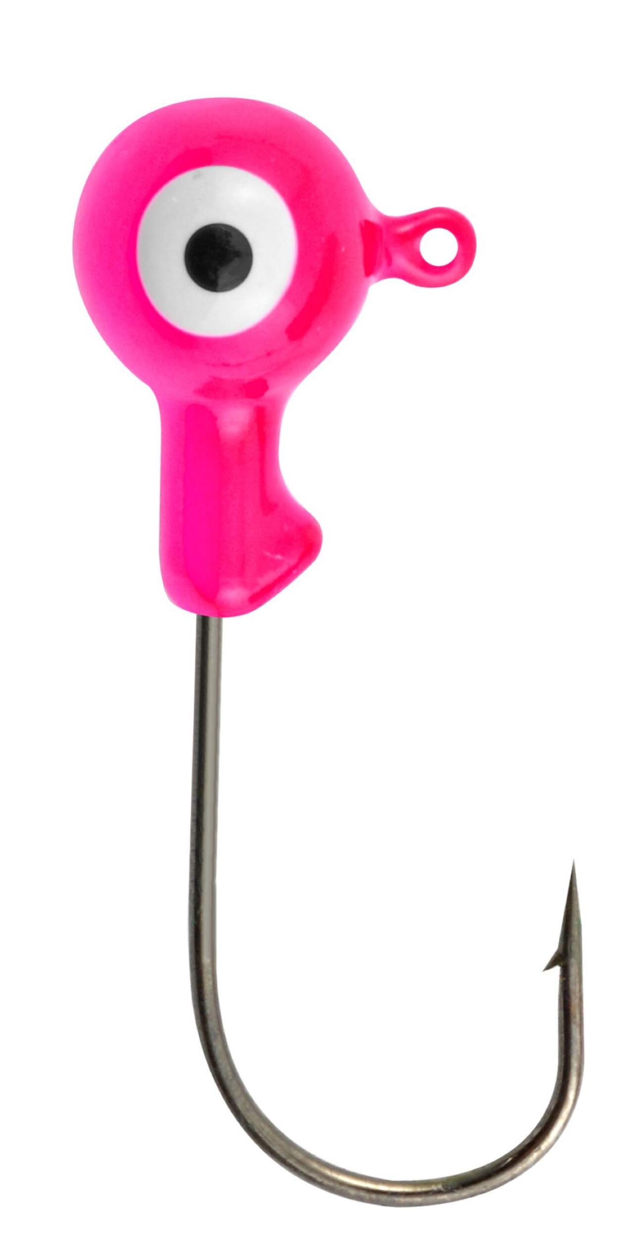 Danielson Round Jig Head Lure, Fluorescent Pink, 1/16-oz, 10-pk Front_Flat