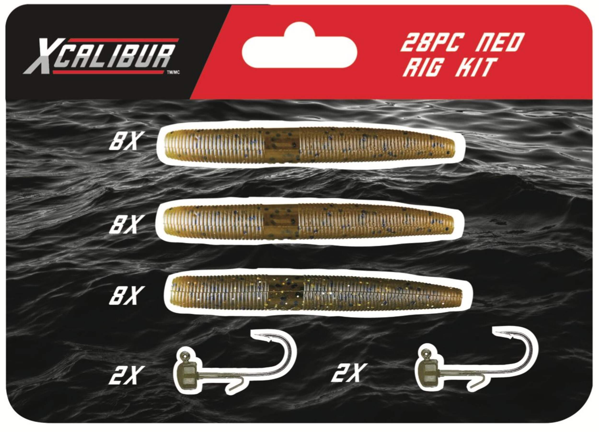 Xcalibur Ned Rig Kit for Panfishing, 28-pk Front_Flat