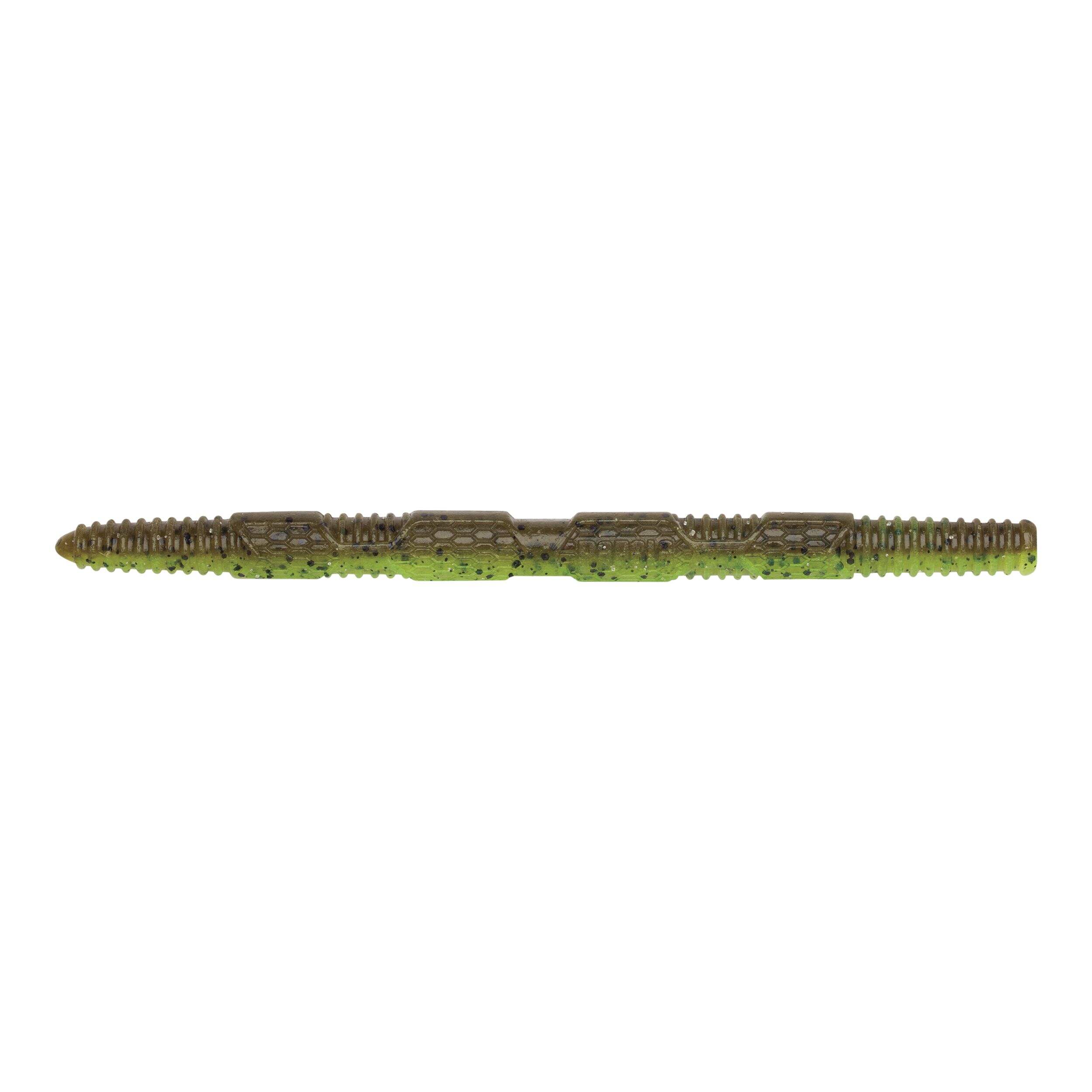 Rapala Crush City™ Pigstick Stickbait, Green Pumpkin Chartreuse Pepper, 5-in Side_Left