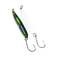 Gibbs Skinny G Trolling Fishing Spoon, Glow Back Green Herring Aid, 3.5-in Composite_or_Mixed