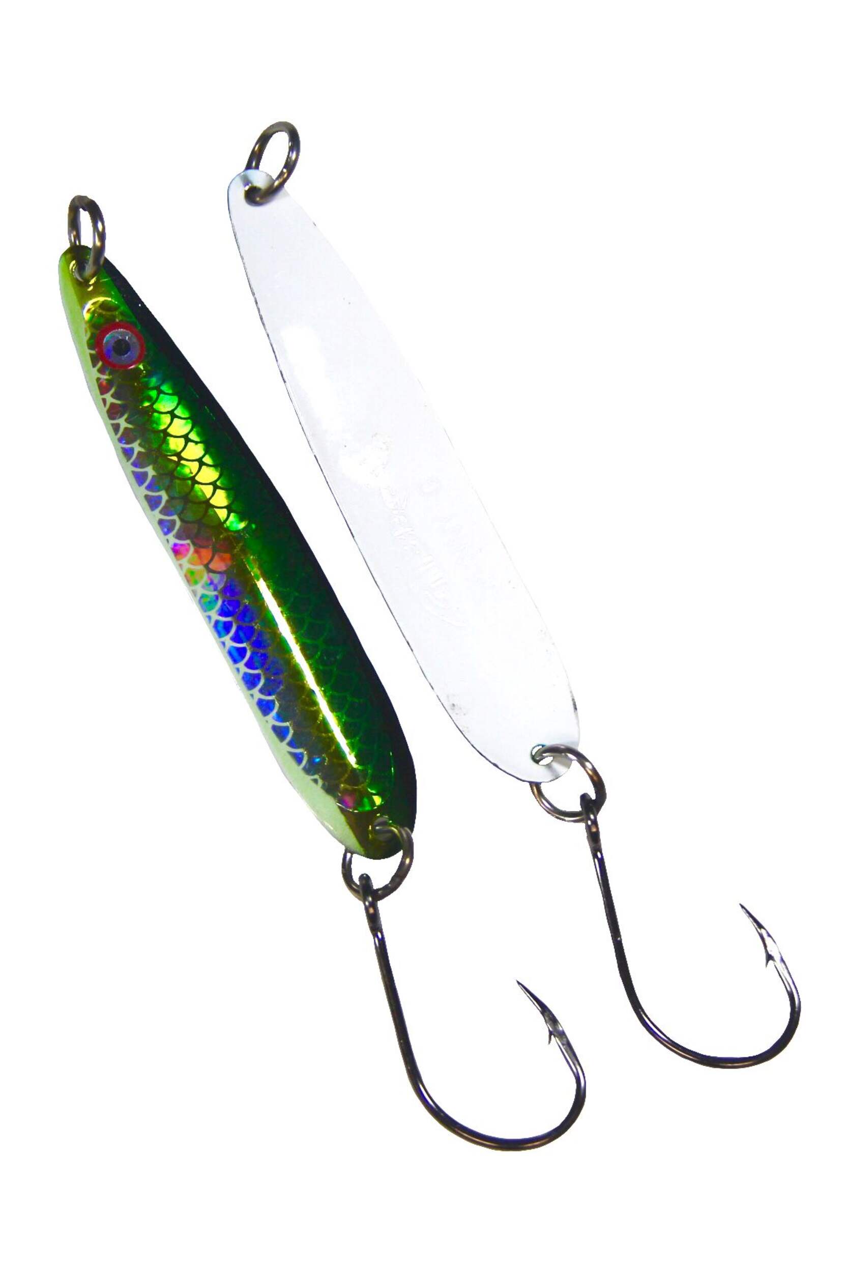 Gibbs Skinny G Trolling Fishing Spoon, Glow Back Green Herring Aid, 3.5-in Composite_or_Mixed