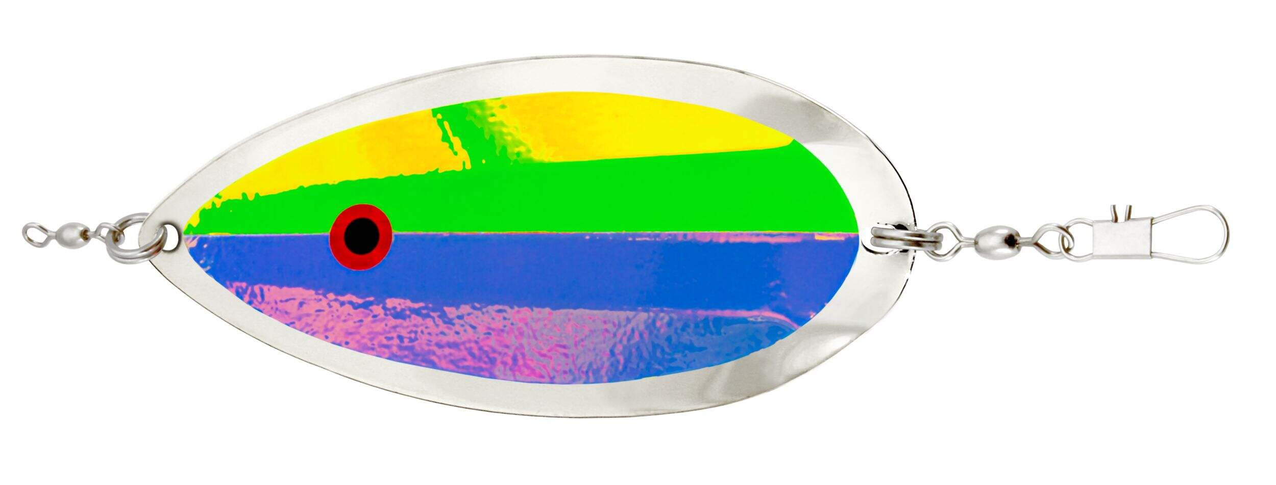 Gibbs Dog Tail Dodger, Silver Blade, 50/50 Chartreuse Moon Jelly Side_Left