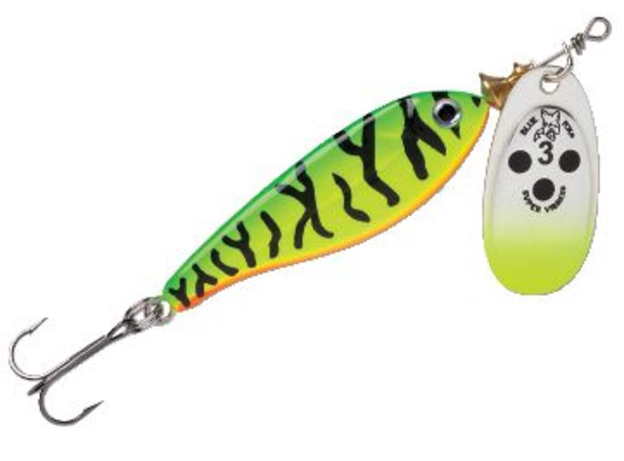 Blue Fox Silver Classic Vibrax Foxtail Fish Lure 3/16 Ounce - Minnow Action