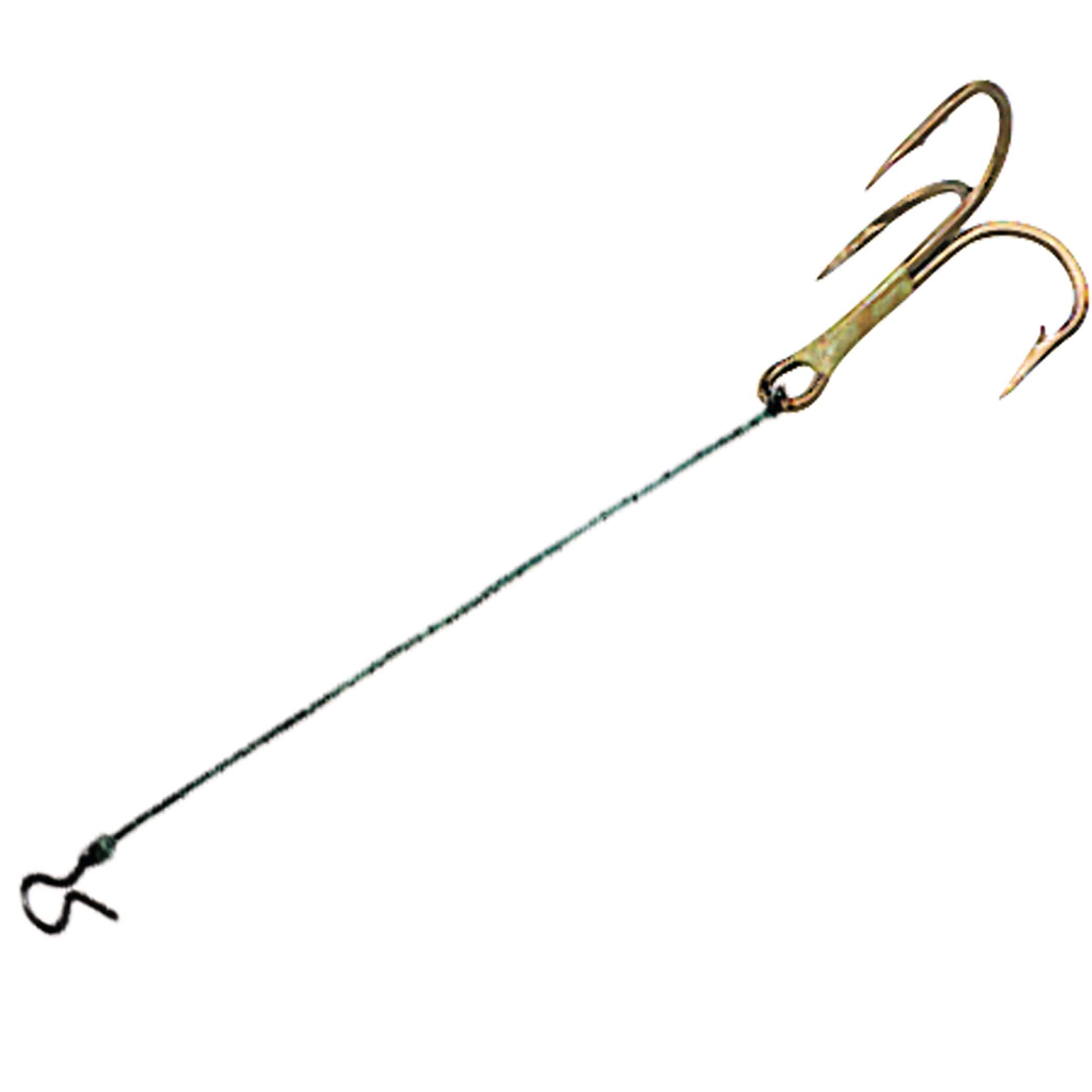 Braid Clip On Stinger Hooks, Red, 2-in, 3-pk